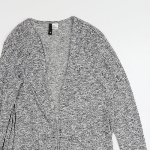 H&M Womens Grey V-Neck  Polyester Cardigan Jumper Size S