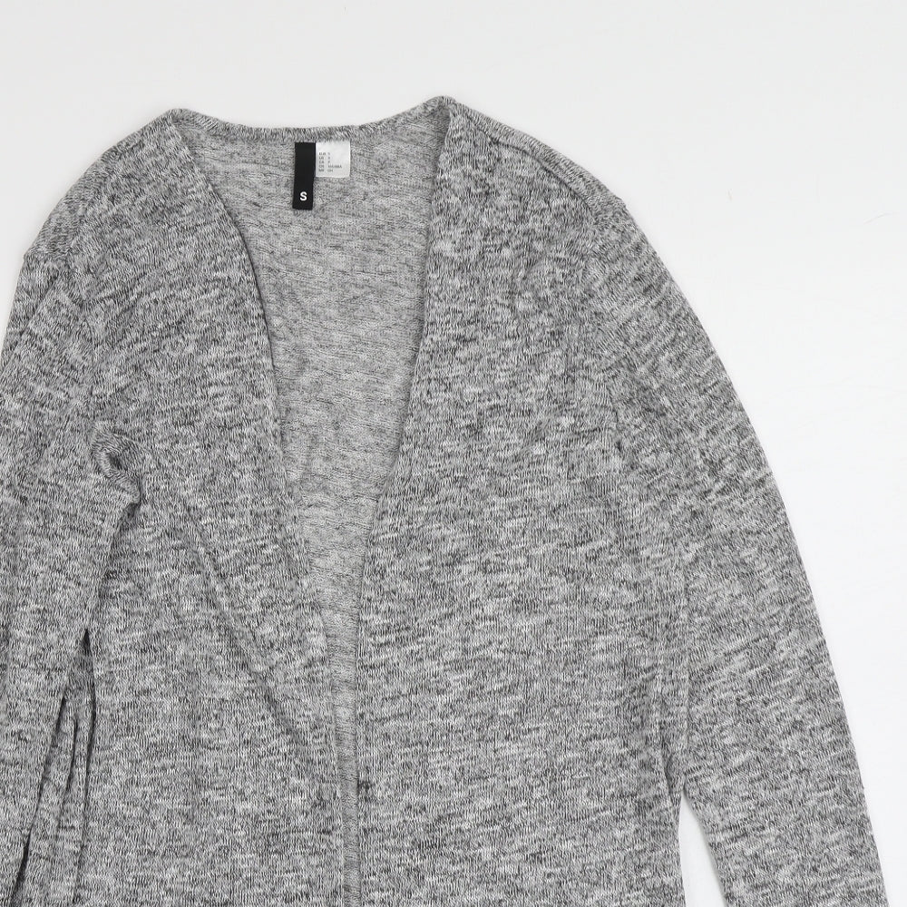 H&M Womens Grey V-Neck  Polyester Cardigan Jumper Size S