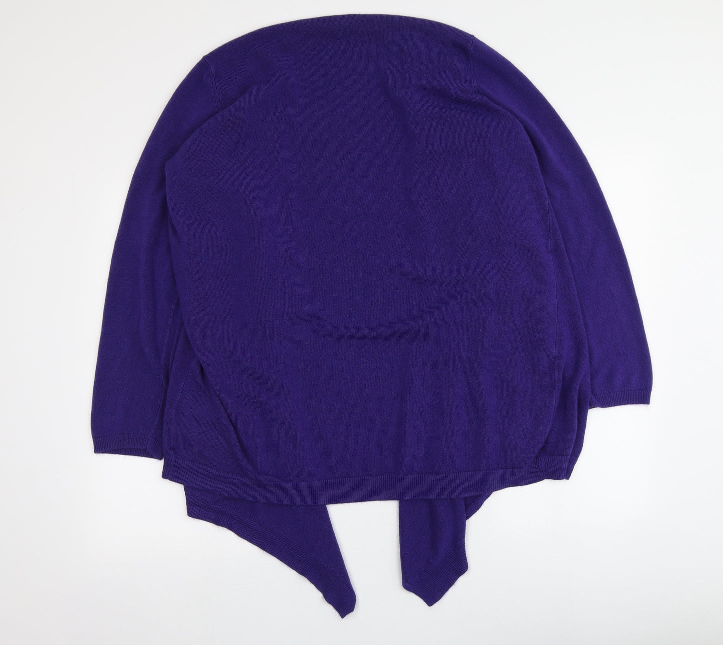 Papaya Womens Purple V-Neck  Acrylic Cardigan Jumper Size 20
