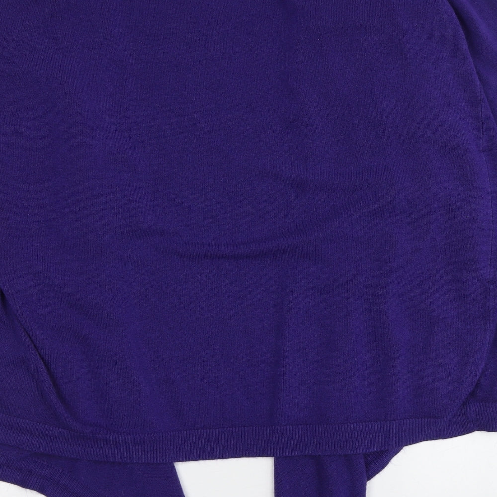 Papaya Womens Purple V-Neck  Acrylic Cardigan Jumper Size 20