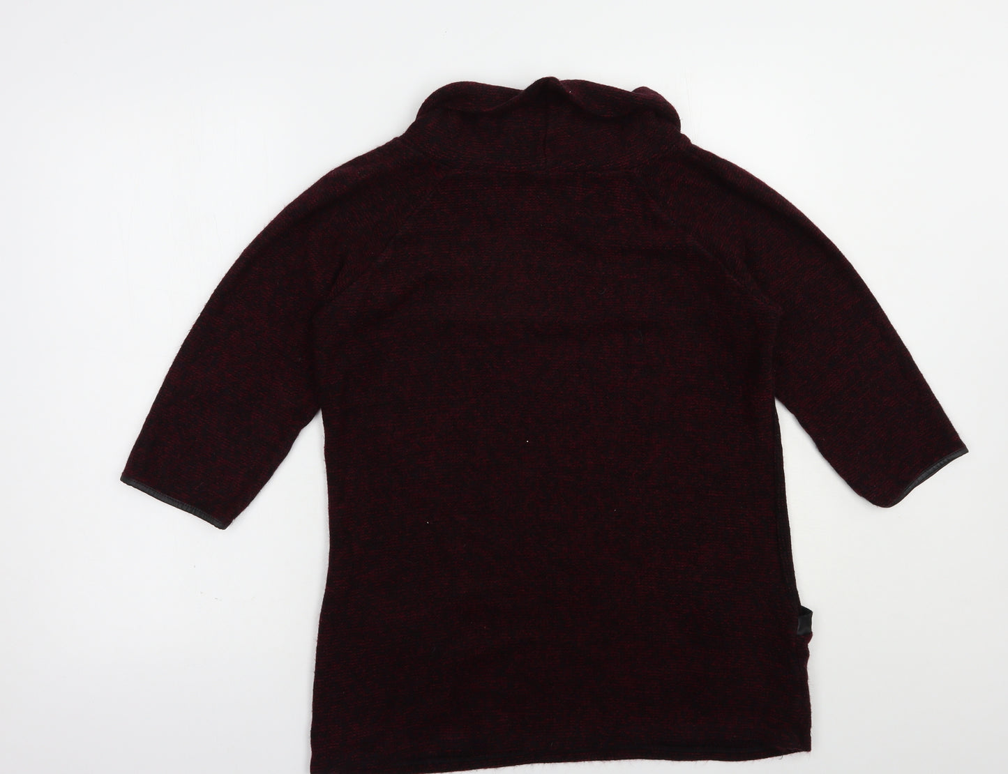 Luca Vanucci Womens Purple Roll Neck  Acrylic Pullover Jumper Size M