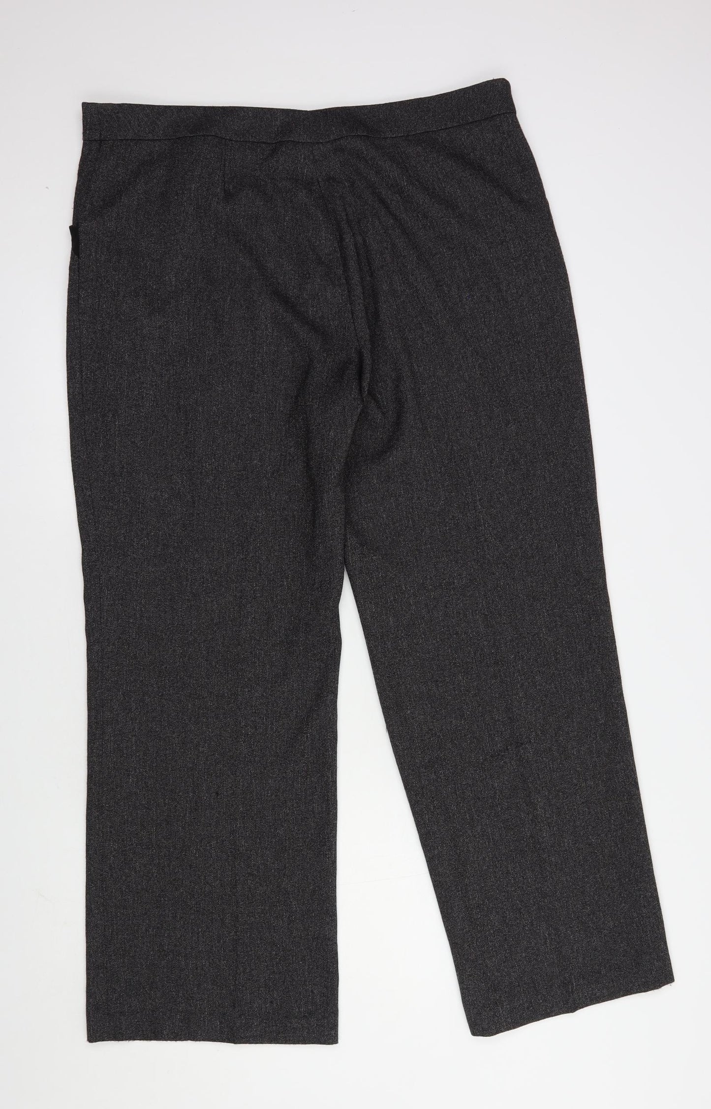 NEXT Womens Grey  Polyester Dress Pants Trousers Size 18 L32 in Regular Hook & Eye