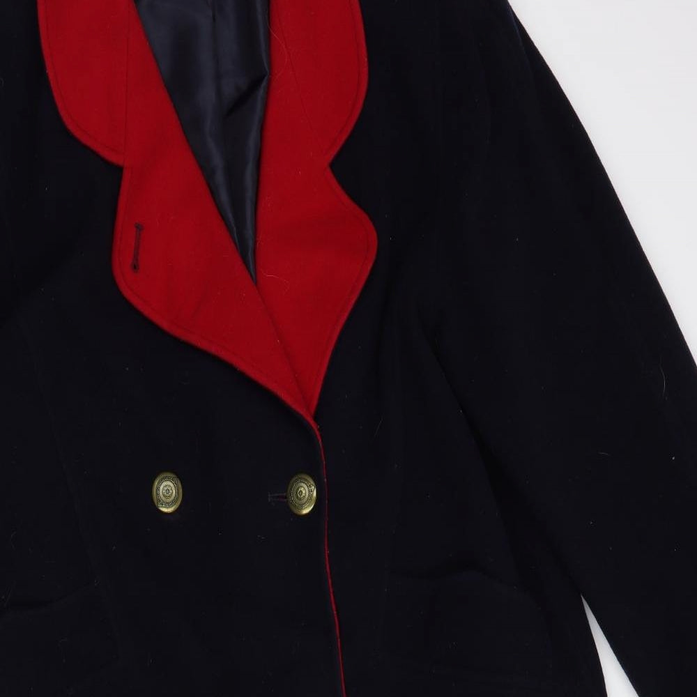 House of Fraser Womens Blue   Overcoat Coat Size 18  Button