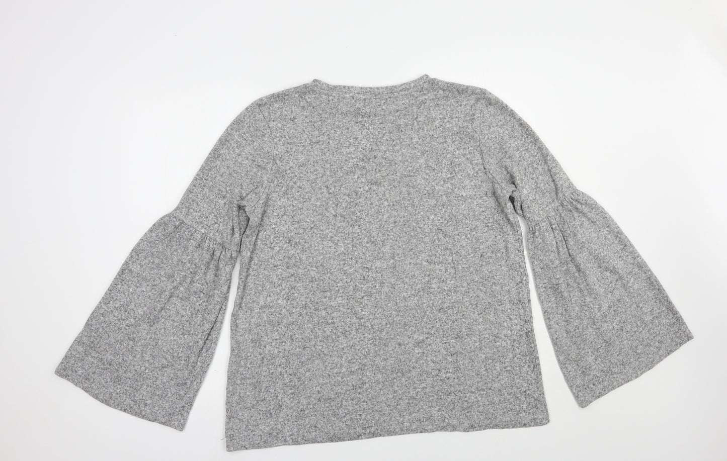 Zara Womens Grey  Viscose Pullover Sweatshirt Size L  Pullover