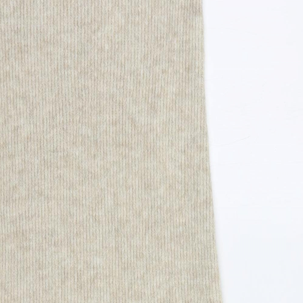Zara Womens Beige  Polyester Jumper Dress  Size S  High Neck Pullover
