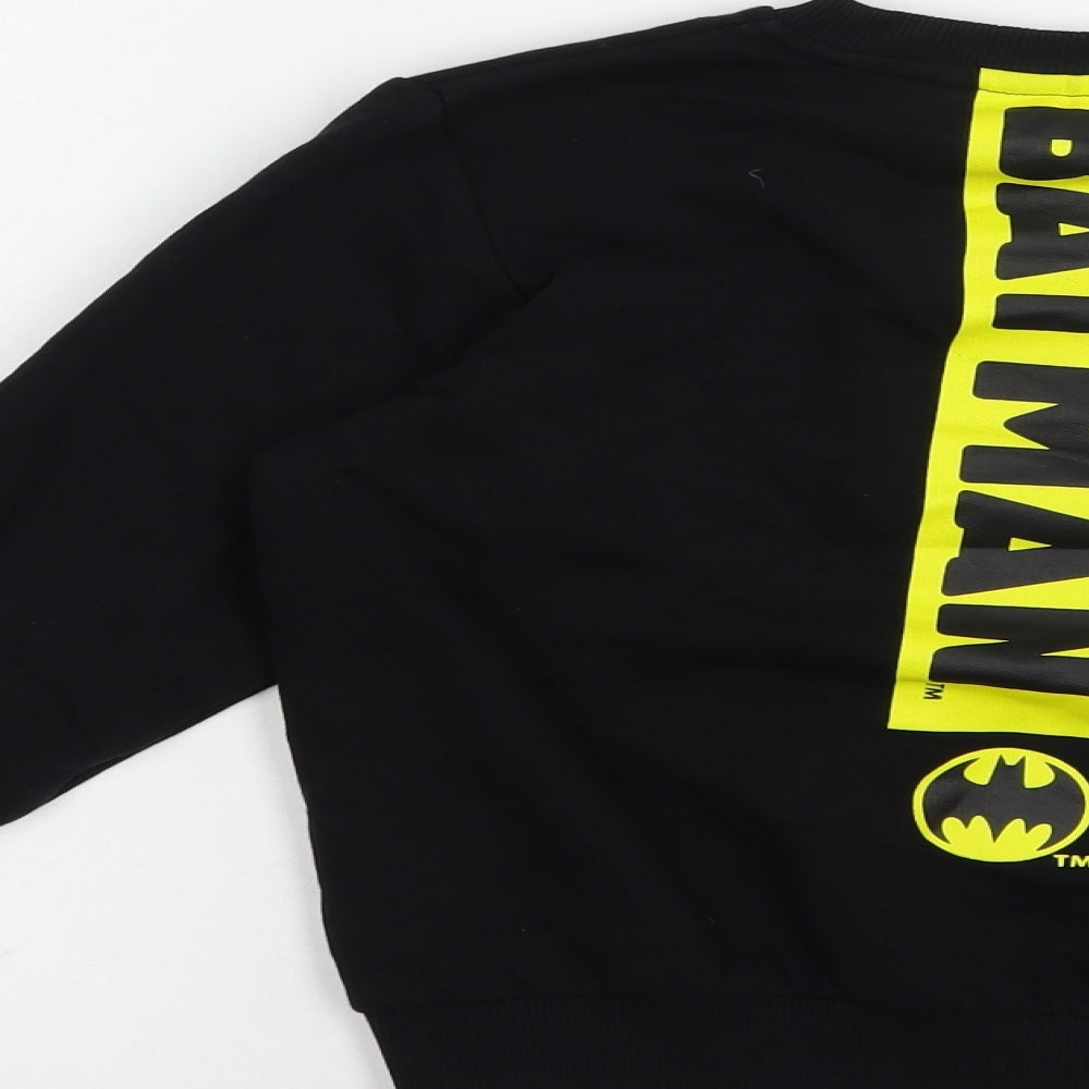 NEXT Boys Black  Cotton Pullover Sweatshirt Size 6-7 Years  Pullover - Batman