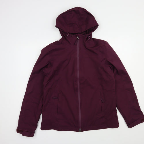 Crane Womens Purple   Windbreaker Jacket Size 8  Zip