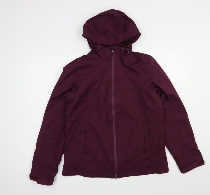 Crane Womens Purple Windbreaker Jacket Size 8 Zip