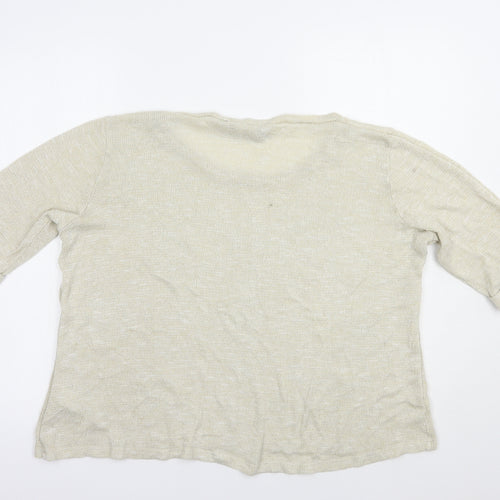 New Look Womens Beige Boat Neck  Viscose Pullover Jumper Size 22   - Hearts