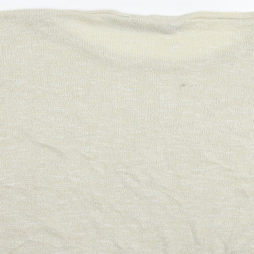 New Look Womens Beige Boat Neck  Viscose Pullover Jumper Size 22   - Hearts