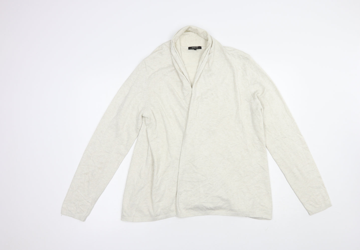 Papaya Womens Beige Collared  Viscose Cardigan Jumper Size 16