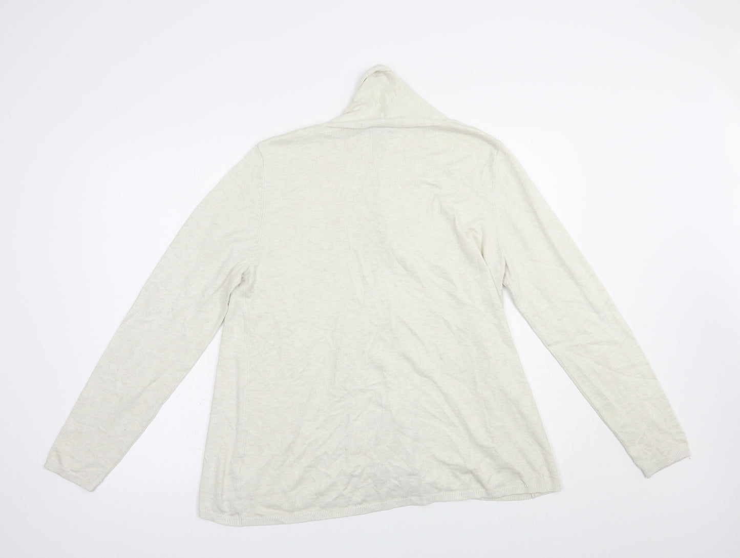 Papaya Womens Beige Collared  Viscose Cardigan Jumper Size 16
