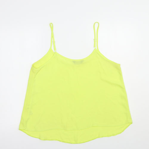 Dorothy Perkins Womens Yellow  Polyester Camisole Blouse Size 16 Round Neck
