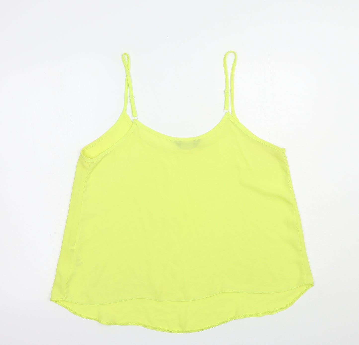 Dorothy Perkins Womens Yellow  Polyester Camisole Blouse Size 16 Round Neck