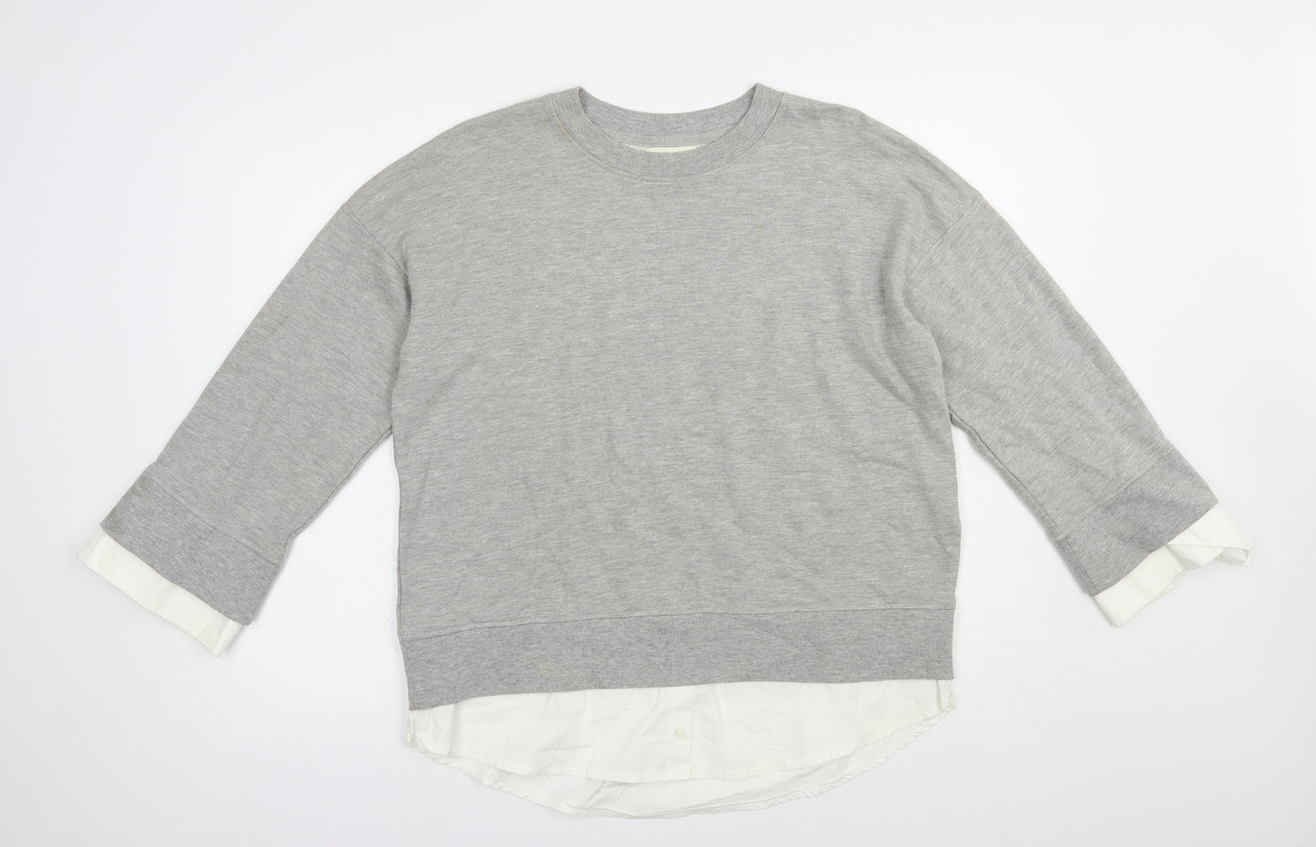 NEXT Womens Grey  Cotton Pullover Sweatshirt Size 10  Pullover