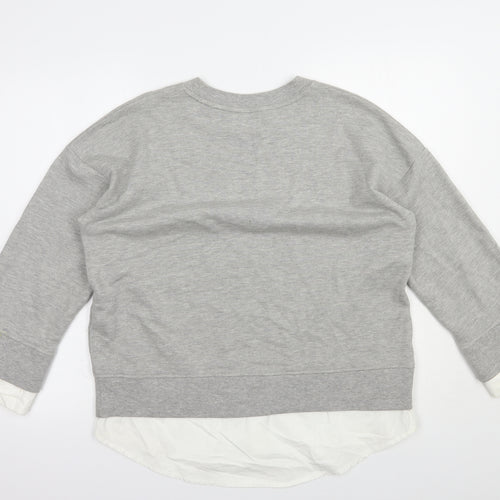 NEXT Womens Grey  Cotton Pullover Sweatshirt Size 10  Pullover