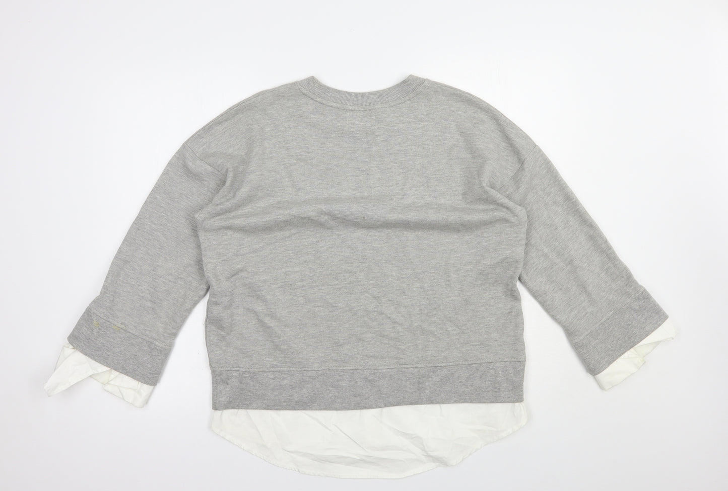 NEXT Womens Grey  Cotton Pullover Sweatshirt Size 10  Pullover