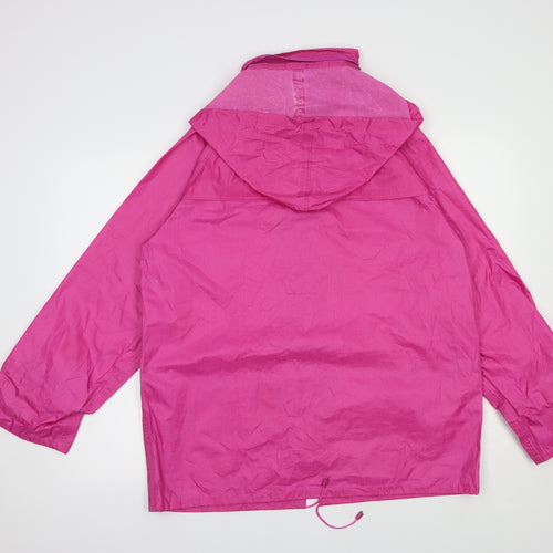 Alpine Trek Womens Pink   Rain Coat Jacket Size L  Zip