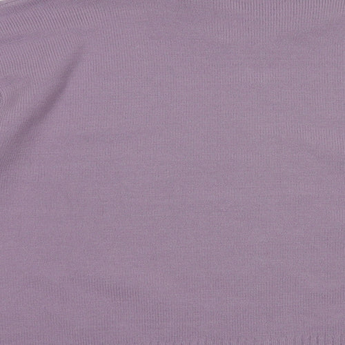 Insight Womens Purple Collared  Acrylic Full Zip Jumper Size L