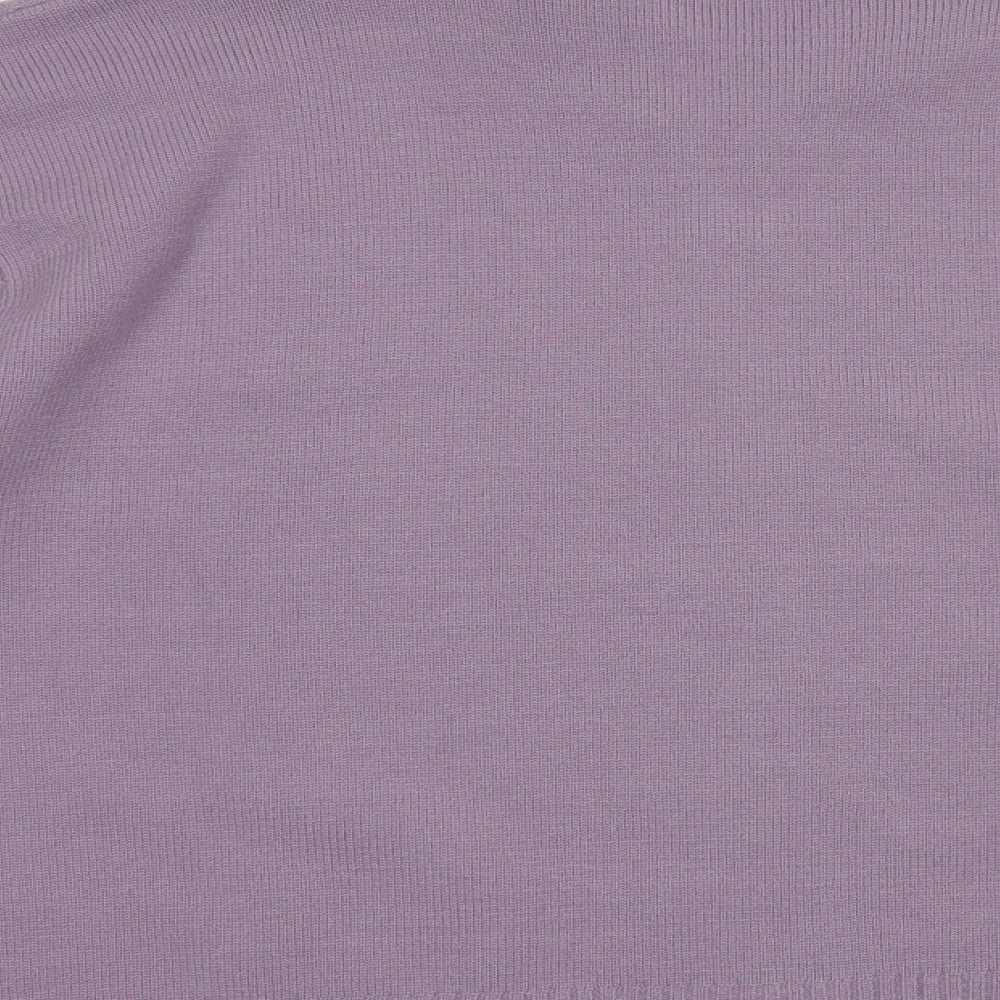 Insight Womens Purple Collared  Acrylic Full Zip Jumper Size L