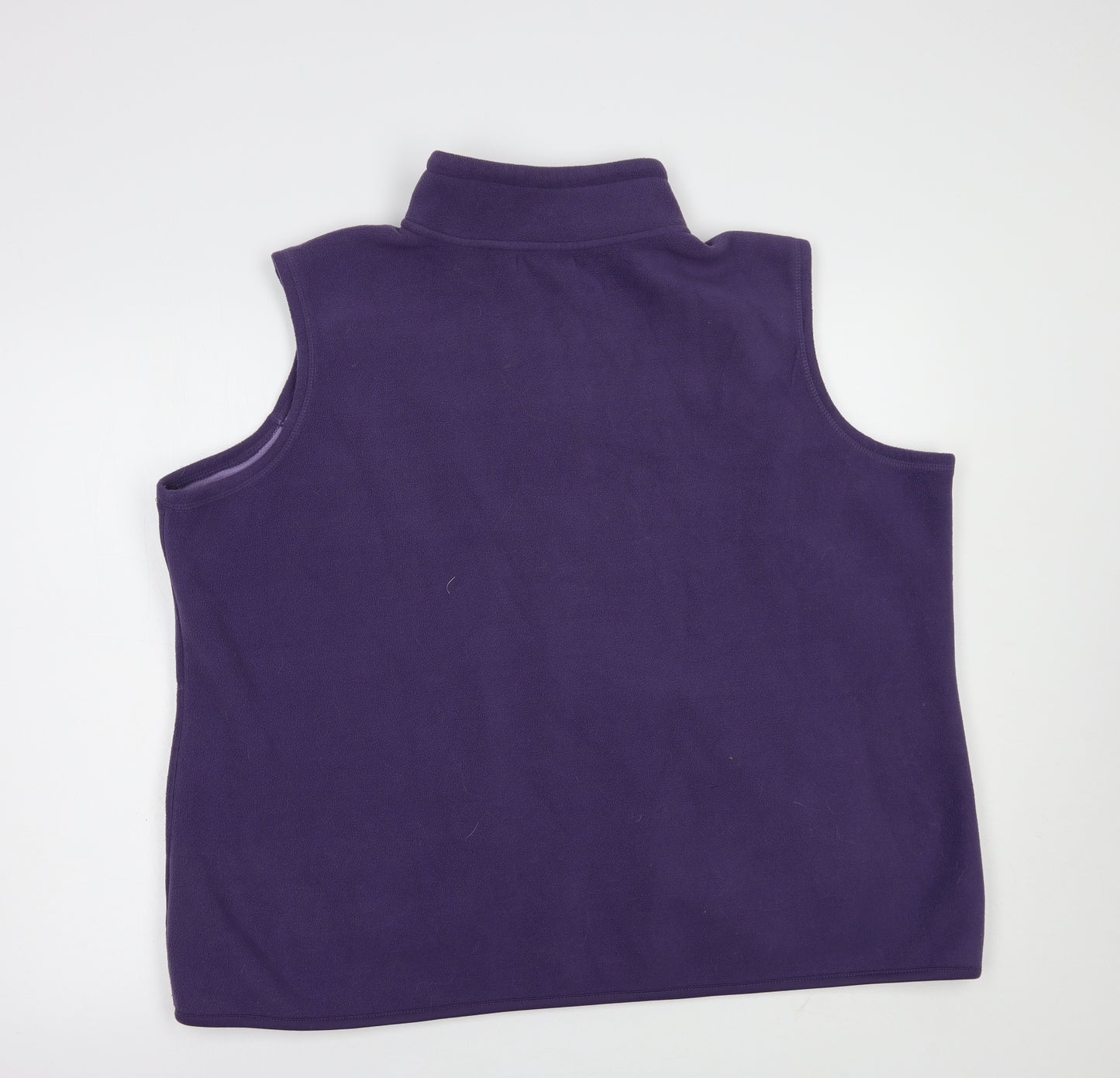 Bonmarché Womens Purple   Gilet Waistcoat Size XL  Zip