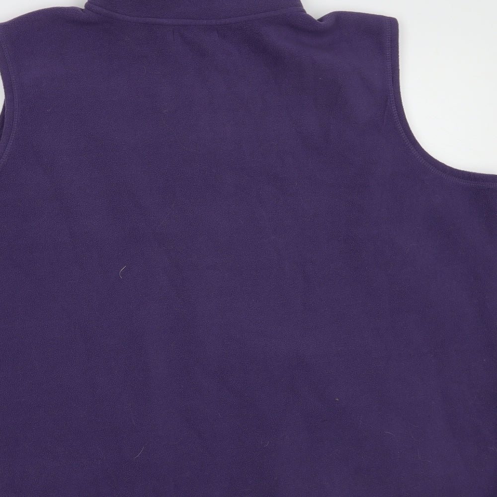Bonmarché Womens Purple   Gilet Waistcoat Size XL  Zip
