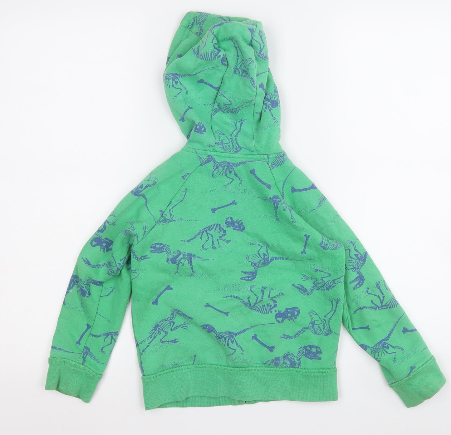 Gap Boys Green Geometric Cotton Full Zip Hoodie Size 5 Years  Zip - Dinosaur Bone