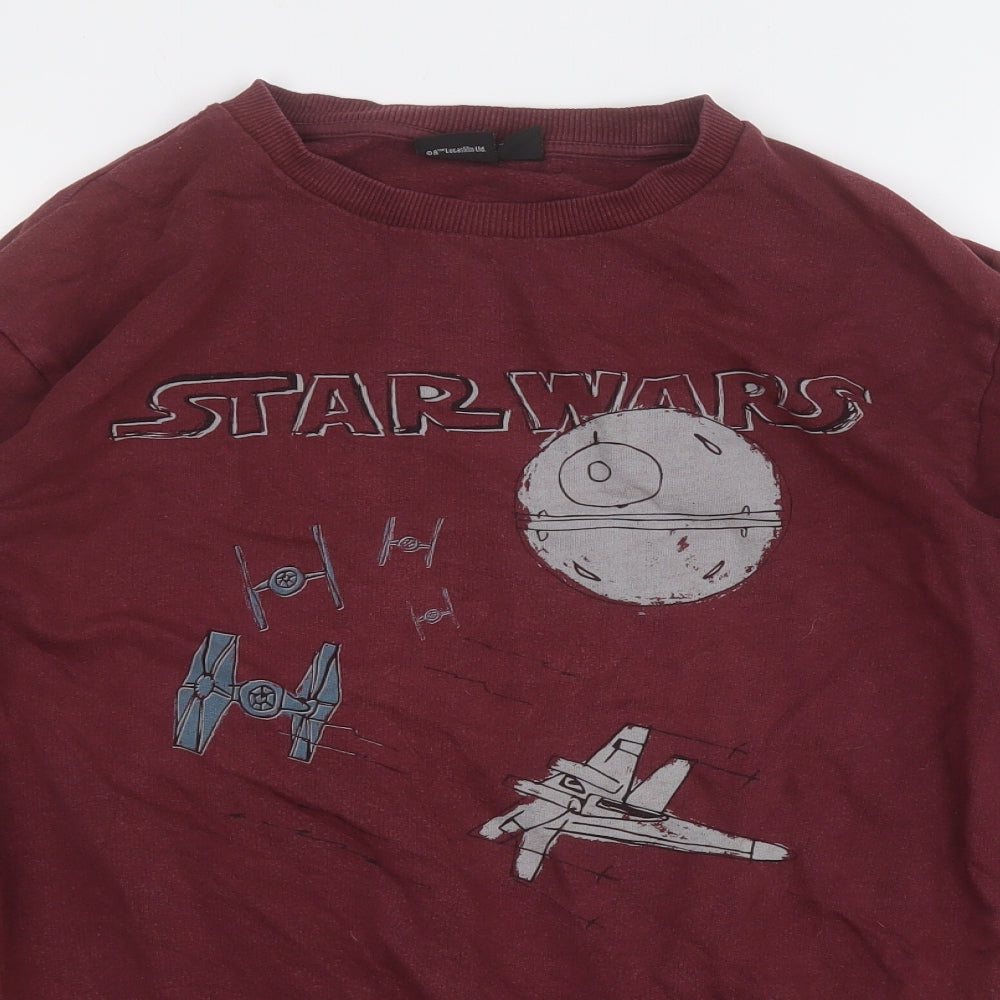 Cedar Wood State Mens Purple  Cotton Pullover Sweatshirt Size M   - STAR WARS