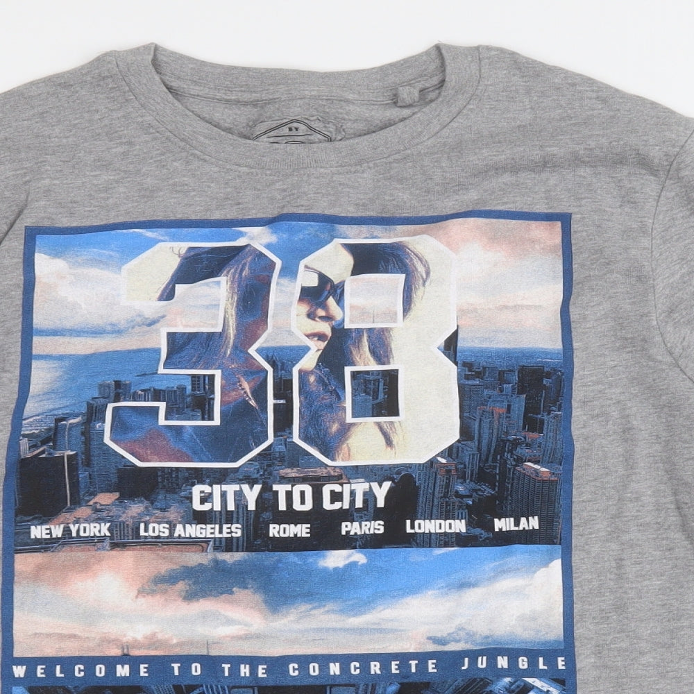New Look Mens Grey  Cotton Pullover Sweatshirt Size L   - New York City