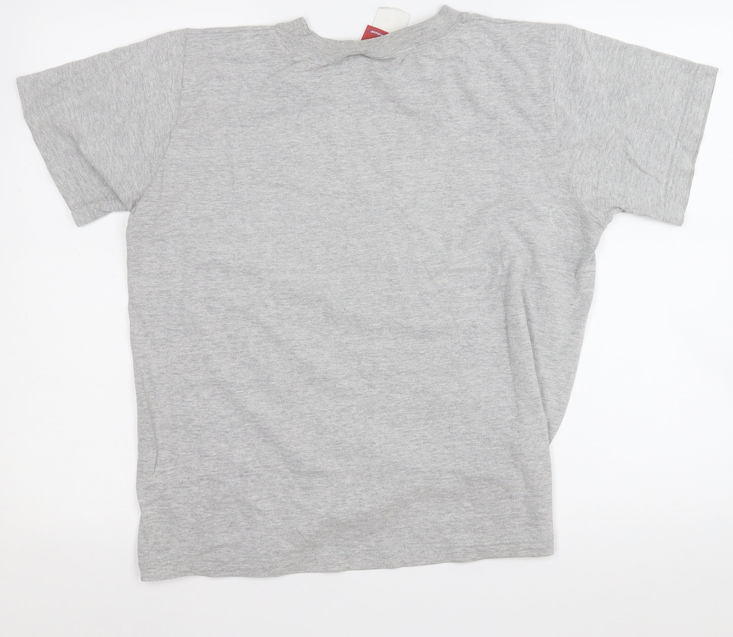 Reebok Womens Grey  Cotton Basic T-Shirt Size M Round Neck