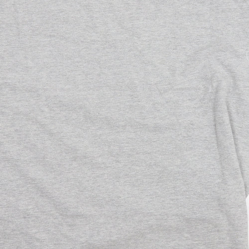 Reebok Womens Grey  Cotton Basic T-Shirt Size M Round Neck