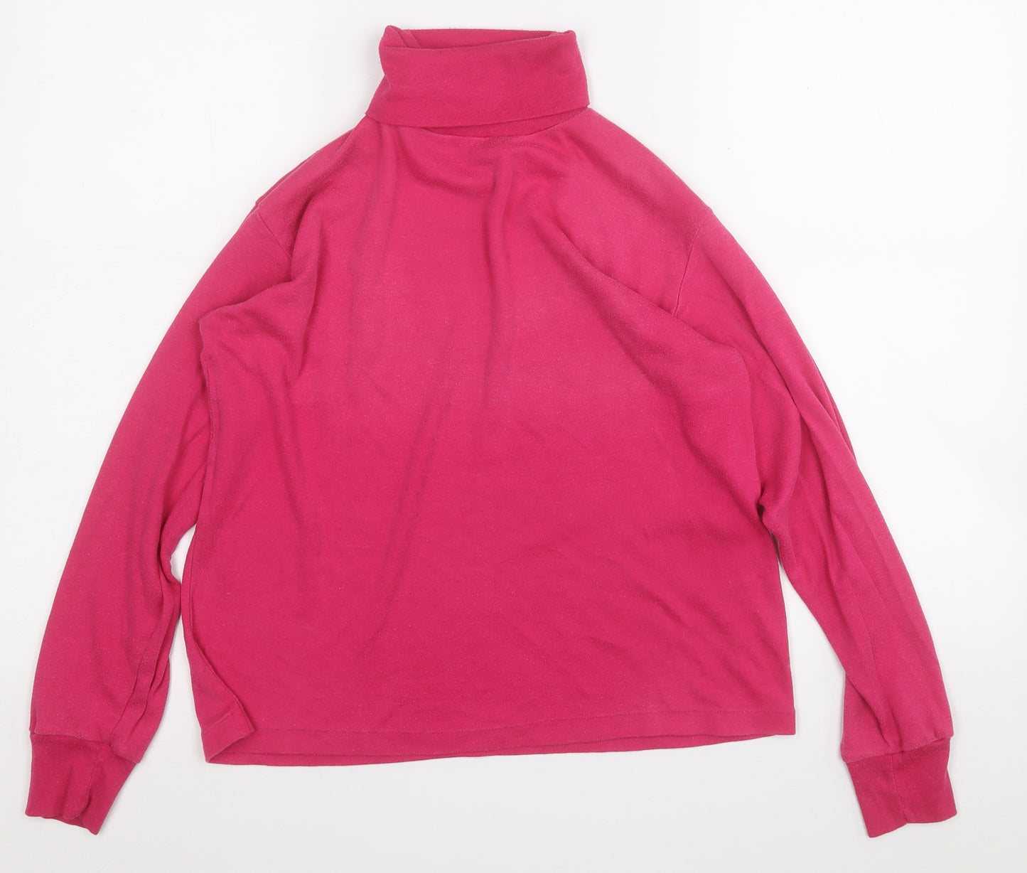 Preworn Womens Pink Roll Neck  Cotton Pullover Jumper Size S
