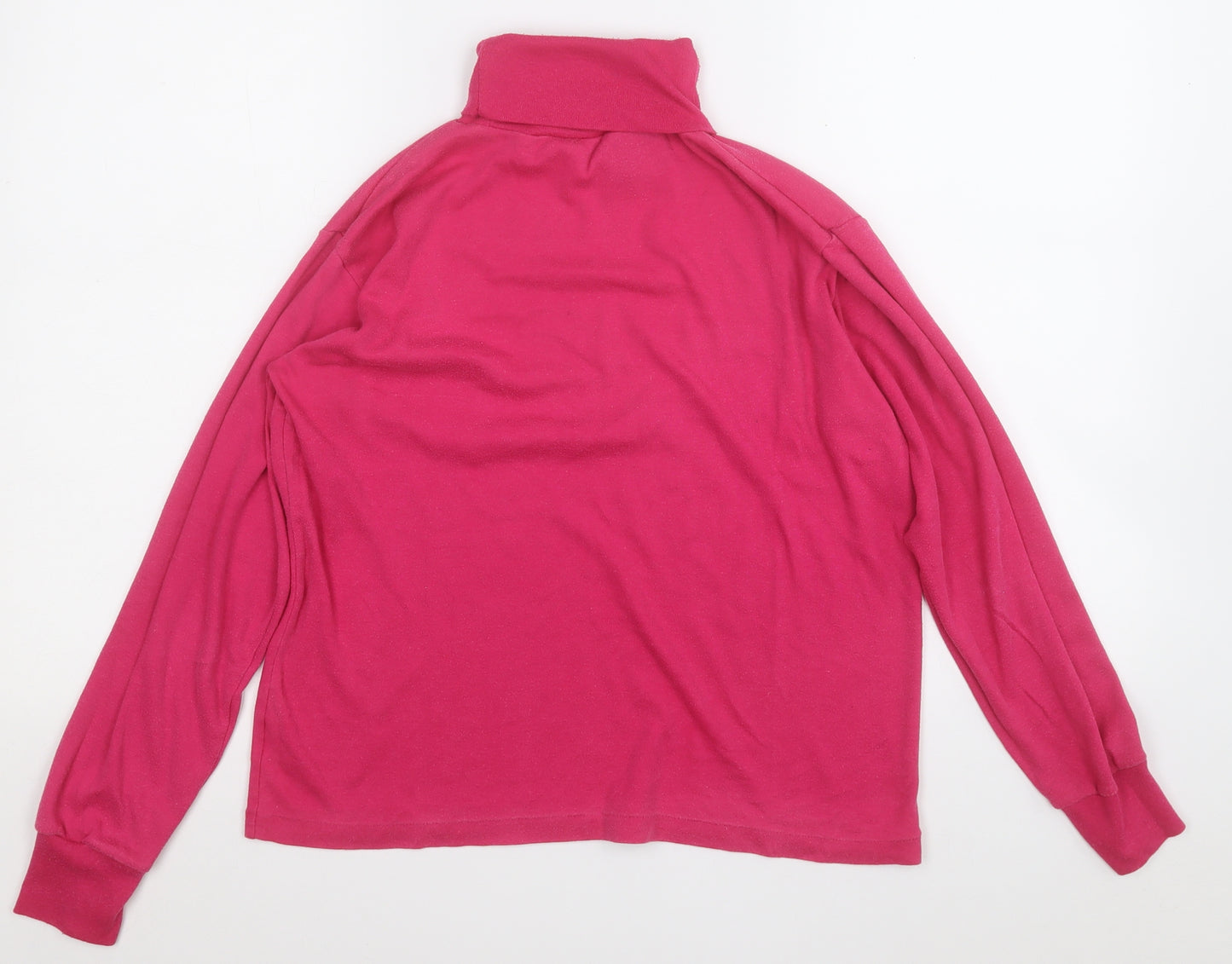 Preworn Womens Pink Roll Neck  Cotton Pullover Jumper Size S