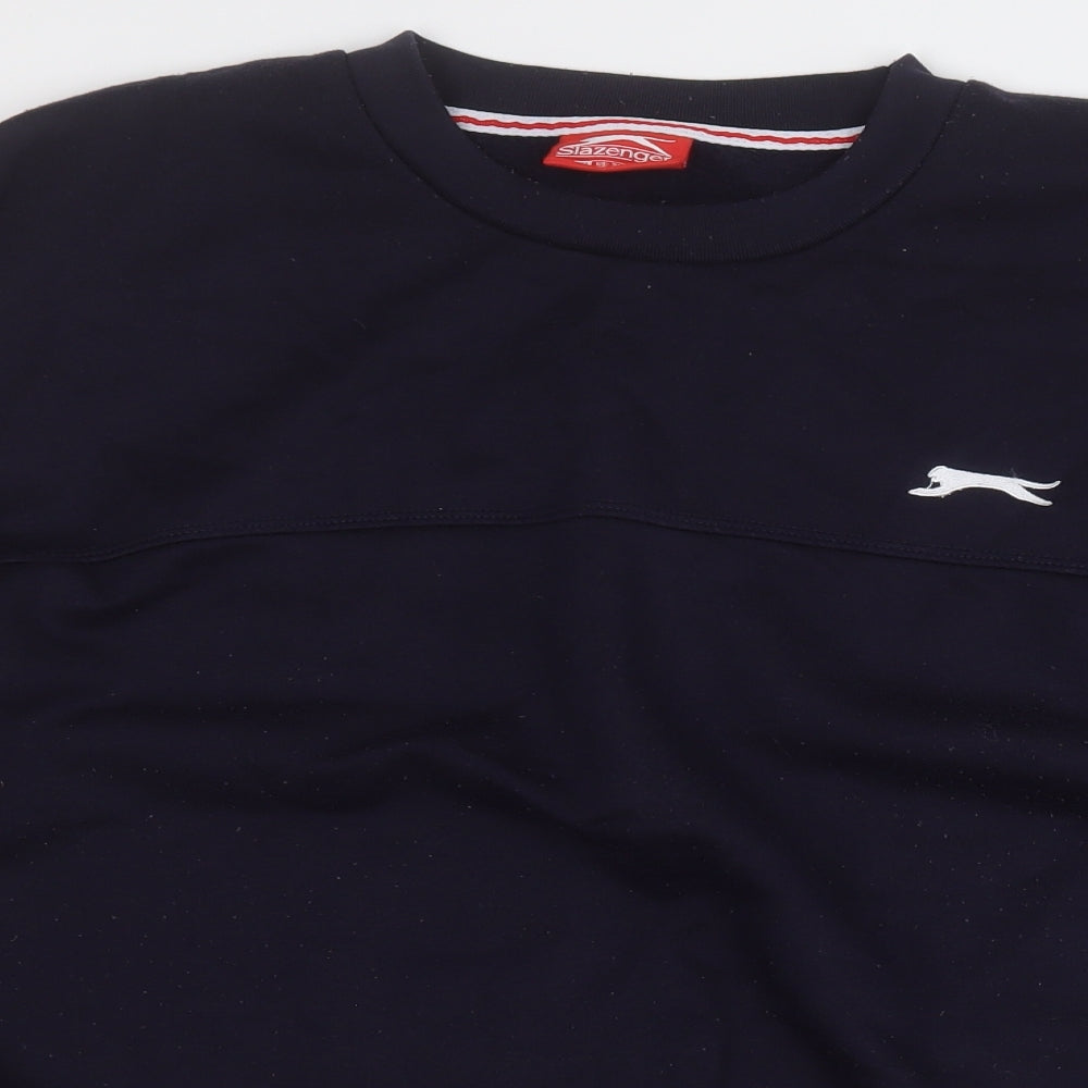 Slazenger Mens Blue  Polyester Pullover Sweatshirt Size 2XL