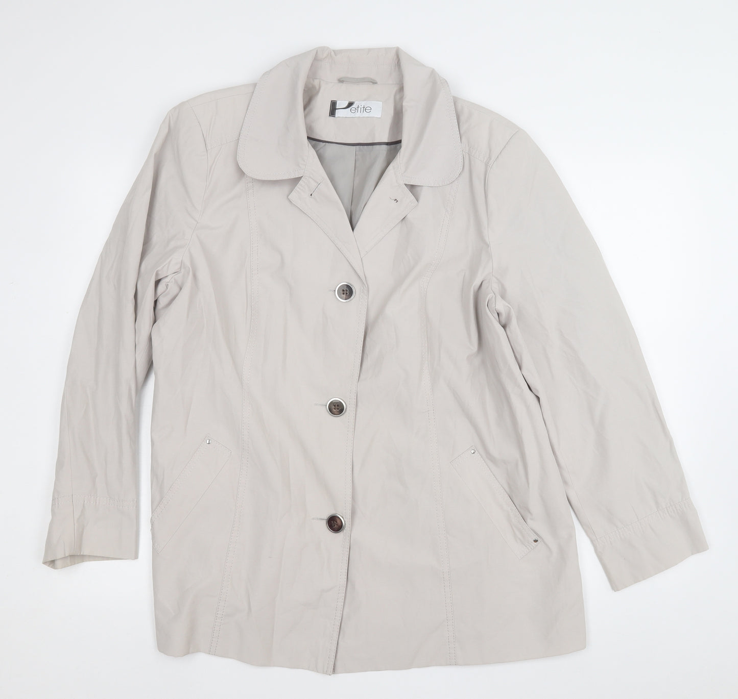 BHS Womens Grey   Trench Coat Coat Size 20
