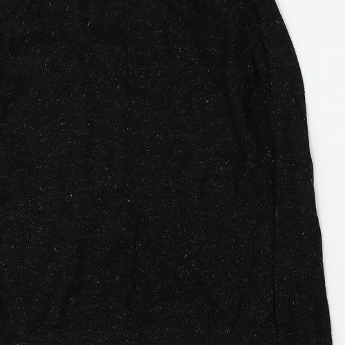 Bira Womens Black Mock Neck  Nylon Pullover Jumper Size 12