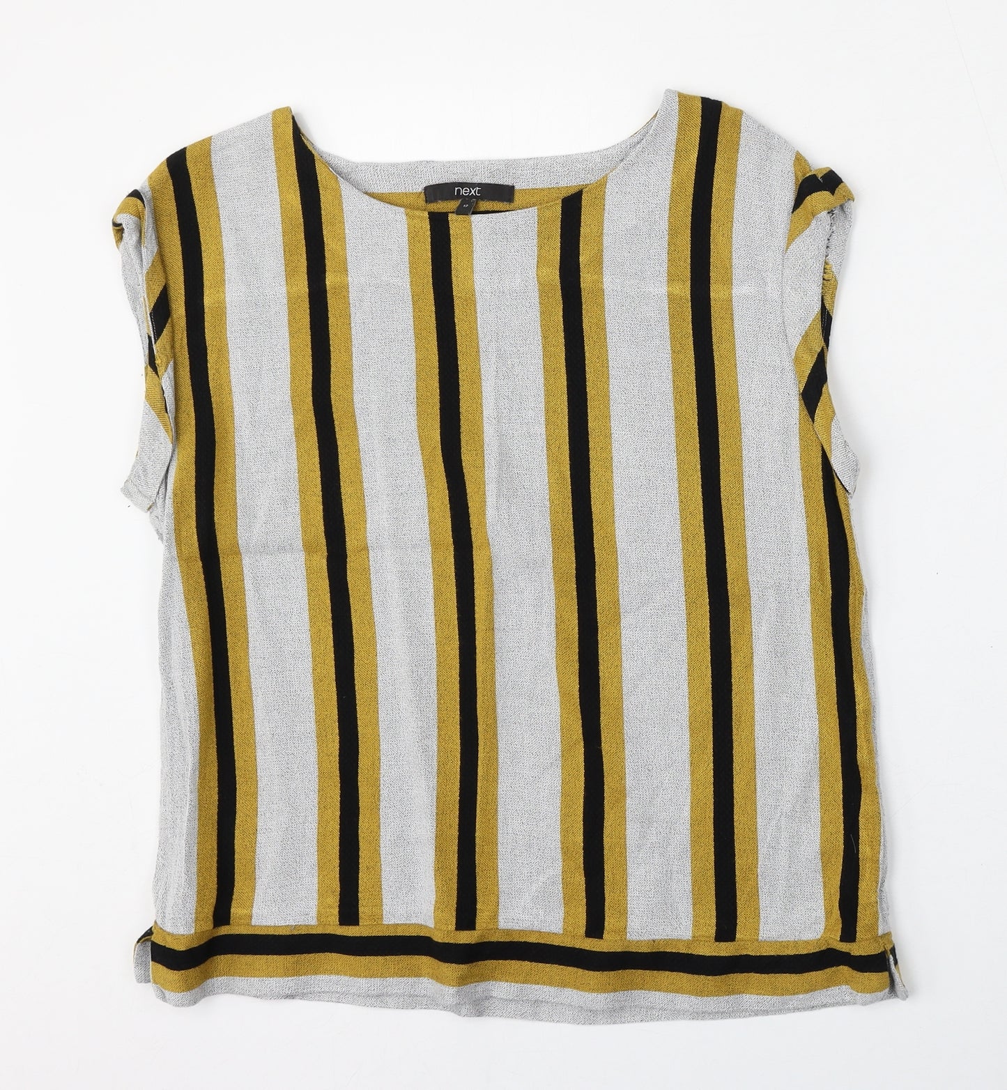 NEXT Womens Multicoloured Round Neck Striped Viscose Pullover Jumper Size 12