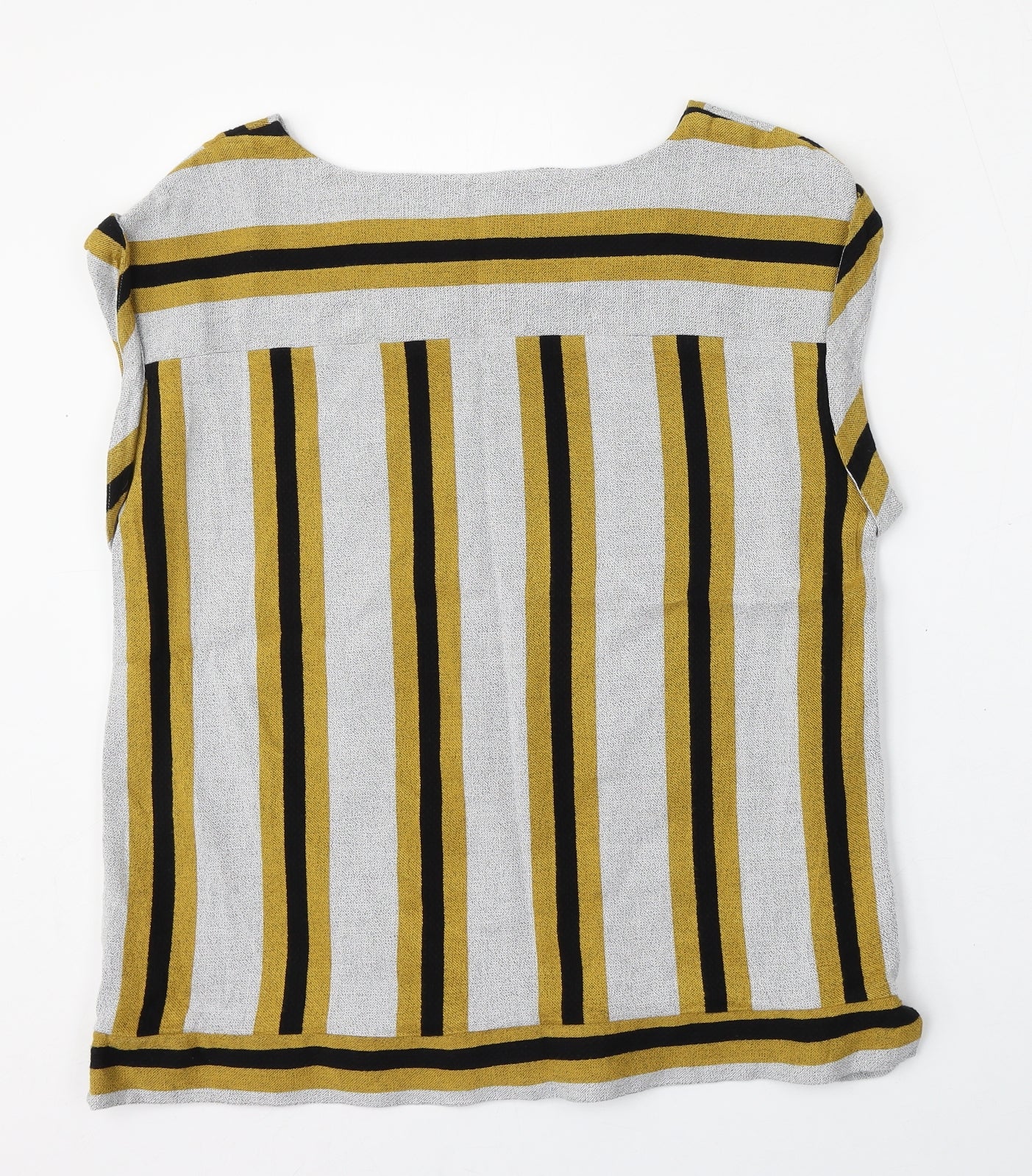 NEXT Womens Multicoloured Round Neck Striped Viscose Pullover Jumper Size 12