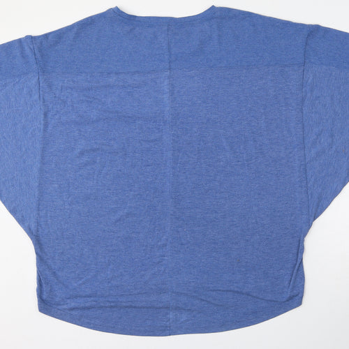 Very Womens Blue Round Neck  Polyester Pullover Jumper Size 14