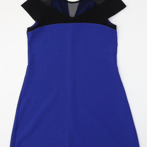 River Island Womens Blue  Polyester Shift  Size 8  Round Neck