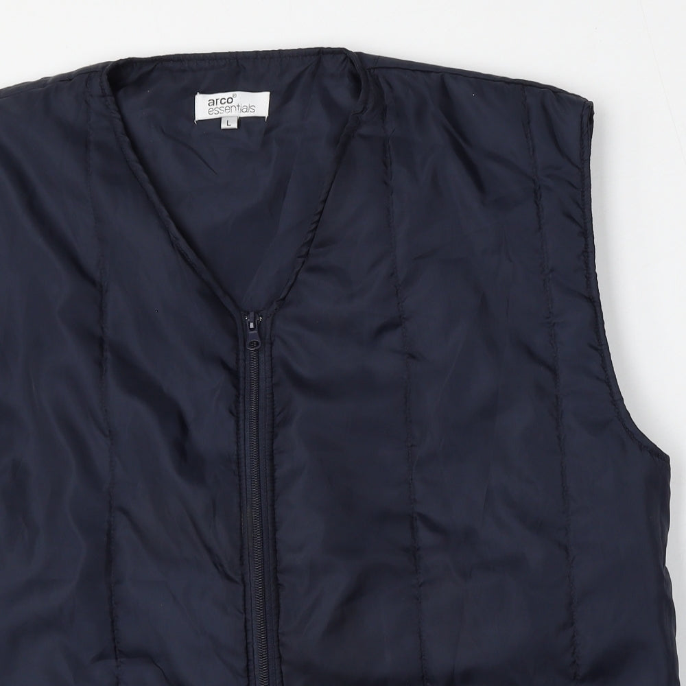 Arco Essentials Mens Blue   Gilet Jacket Size L  Zip