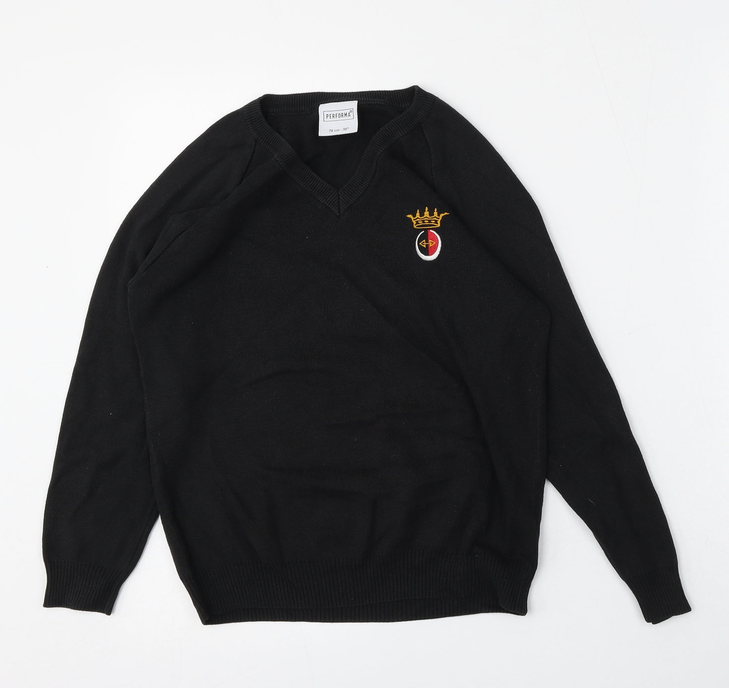 Performa Boys Black  Cotton Pullover Sweatshirt Size 9-10 Years