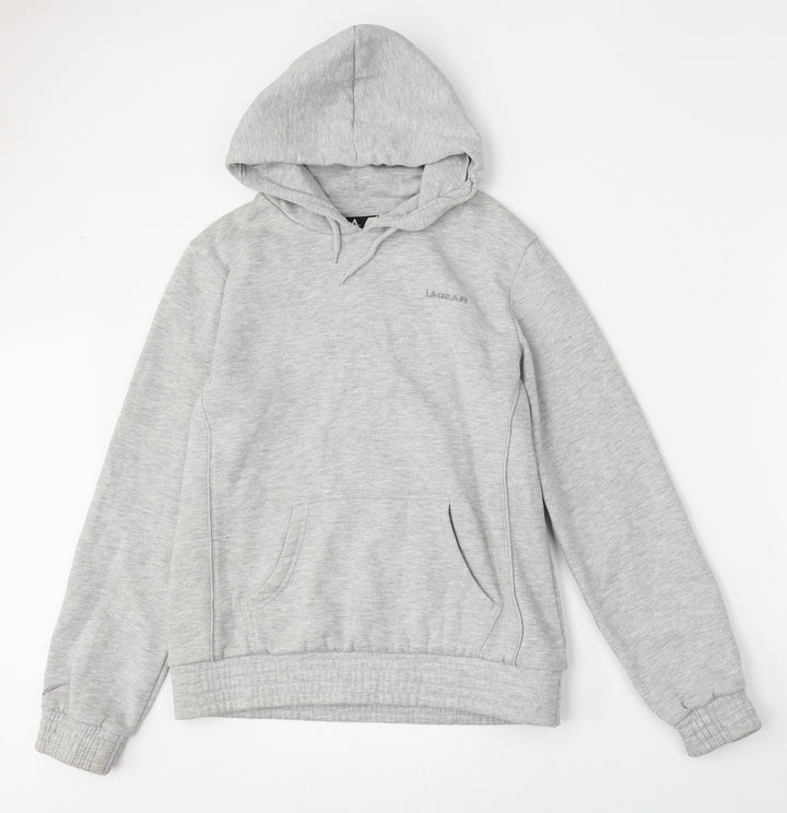LA Gear Womens Grey  Polyester Pullover Hoodie Size 10  Tie