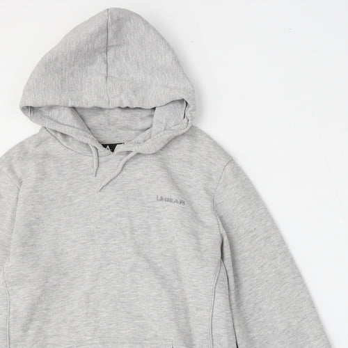 LA Gear Womens Grey  Polyester Pullover Hoodie Size 10  Tie