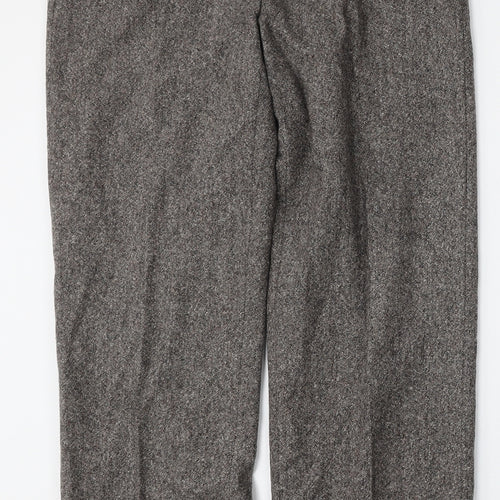 Preworn Womens Brown  Polyester Trousers  Size 30 L30 in Regular Button