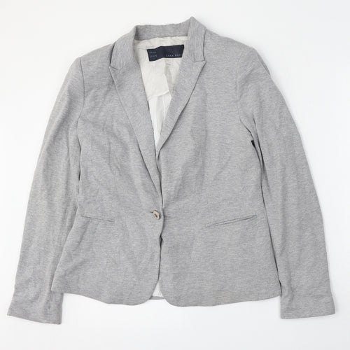New Look Womens Grey  Cotton Jacket Blazer Size L