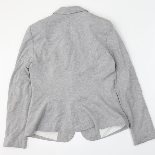 New Look Womens Grey  Cotton Jacket Blazer Size L