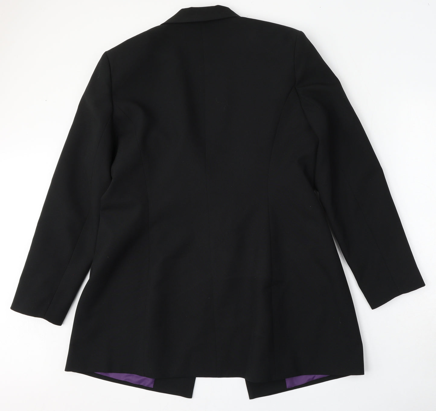 George Womens Black  Polyester Jacket Blazer Size 16