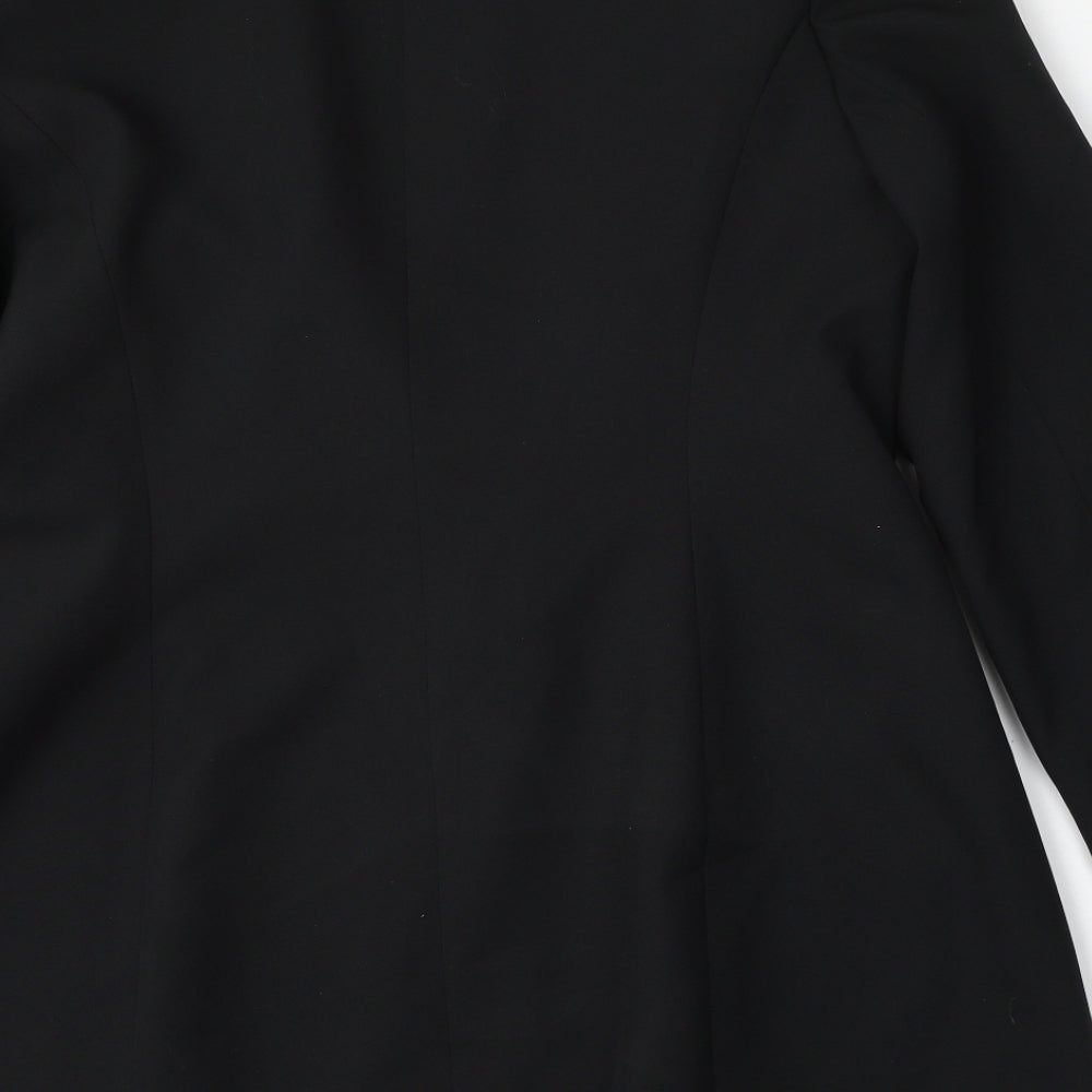 George Womens Black  Polyester Jacket Blazer Size 16