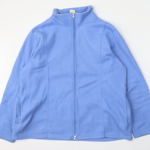 Anne De Lancay Womens Blue   Jacket  Size L  Zip